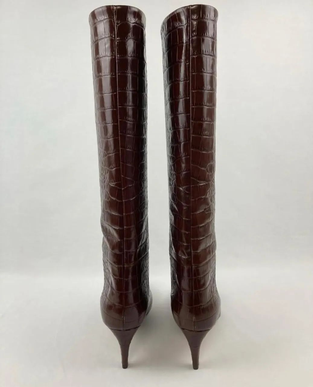 BOTA PARIS TEXAS Xcoco embossed croco stiletto boot - Foto 5
