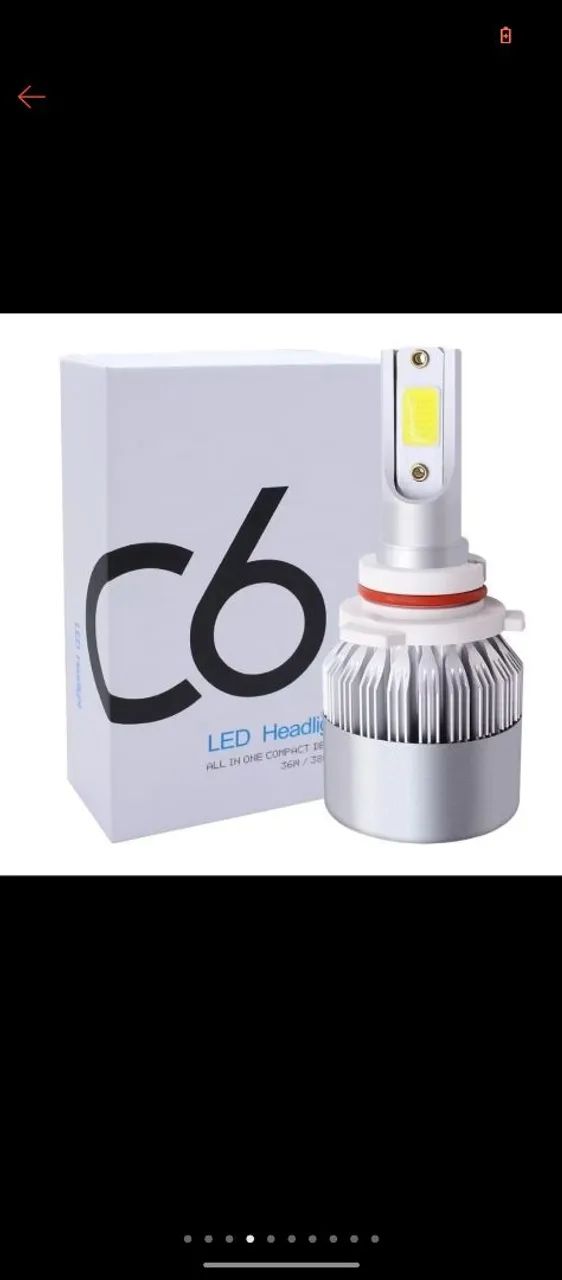 Farol C6 LED Headlight -Branco  Super Brilho