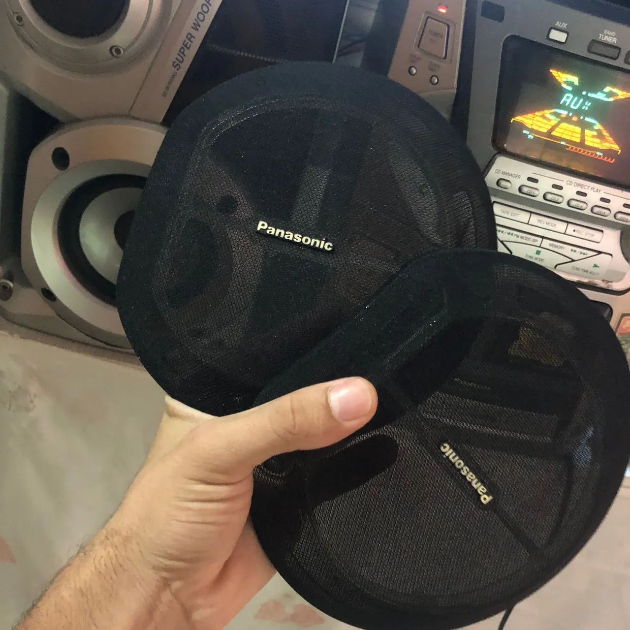 Som Panasonic 5 CD Changer com dois sub Woofer raridade bem conservado  - Foto 5