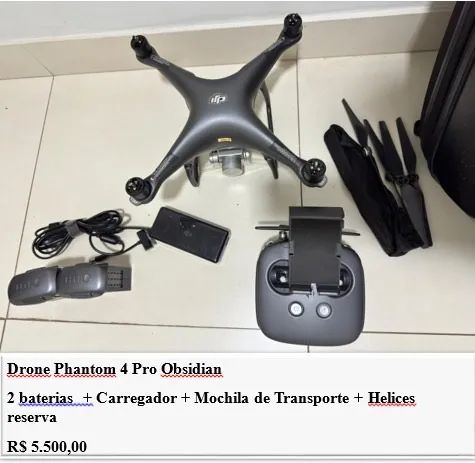 Drone DJI Phantom 4 pro obisidian super novo