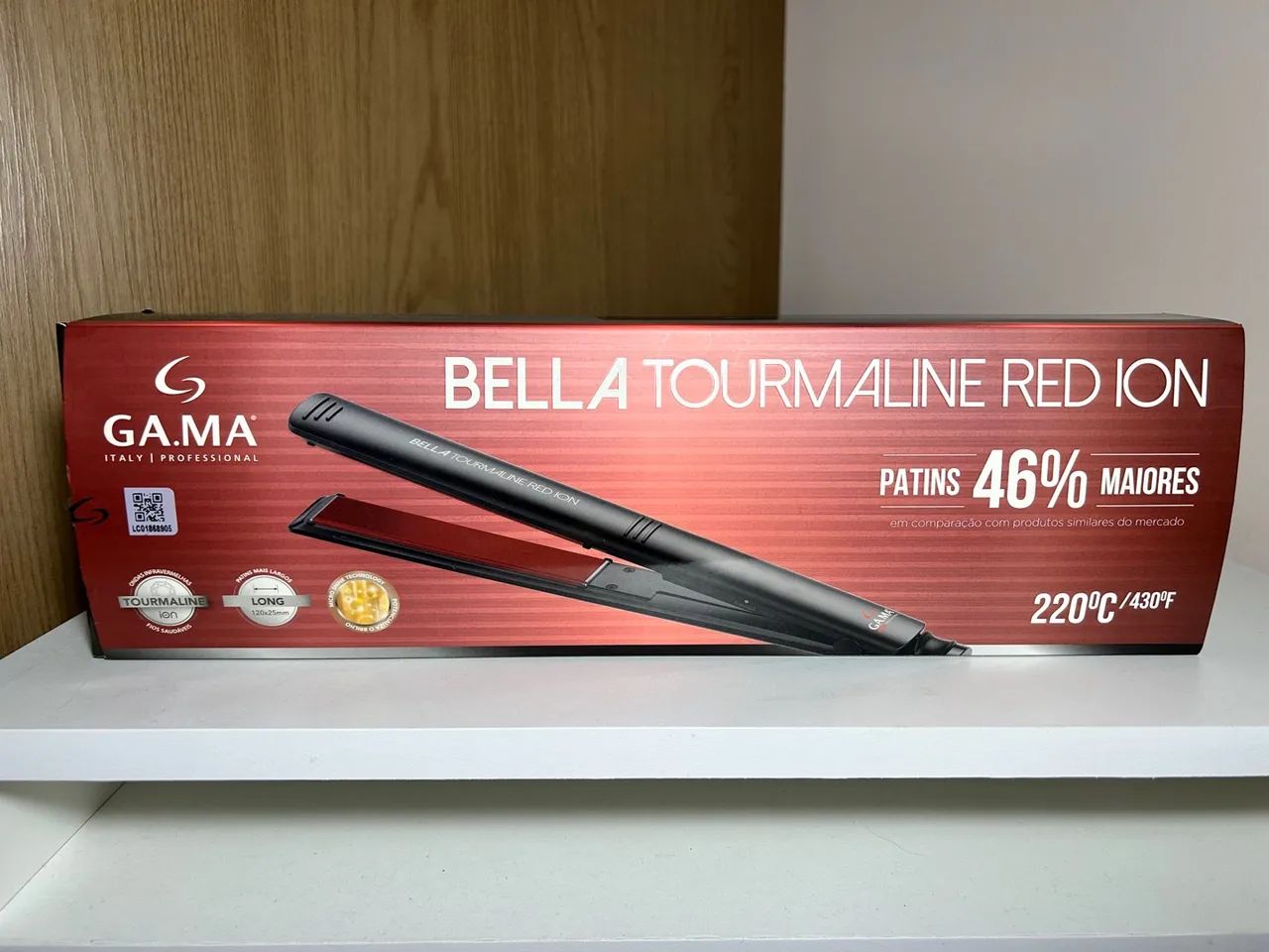 Prancha Gama Bella Tourmaline Red Ion