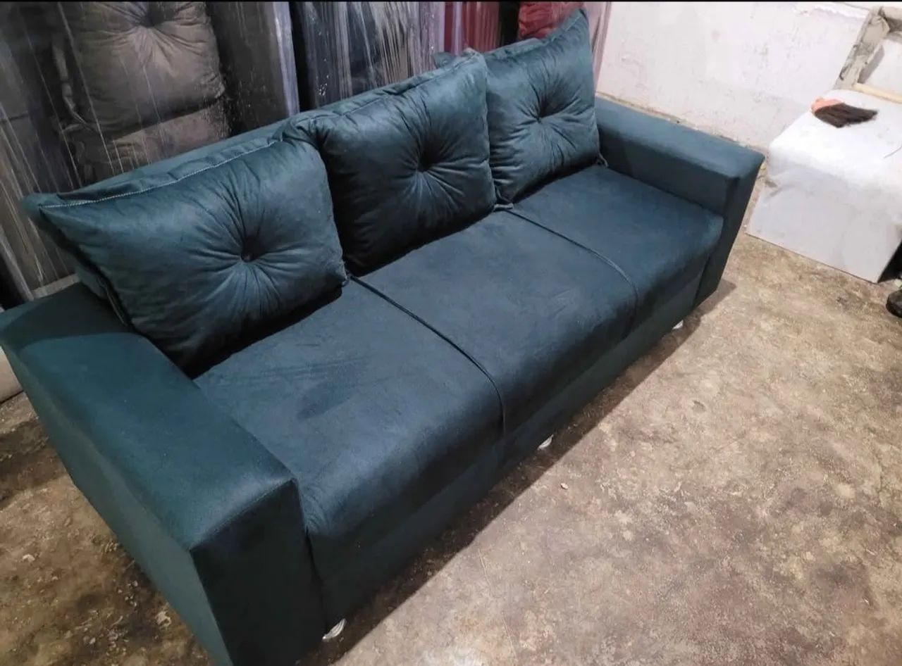 Promoção Sofá 3 lugares com almofadas  - Foto 3