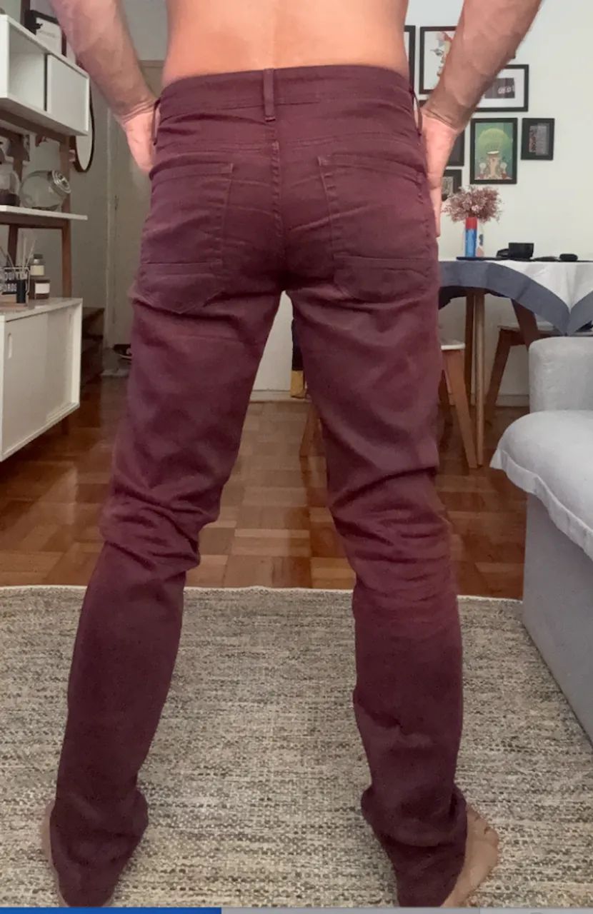 Calça Jeans Roxa Slim - 40  - Foto 2