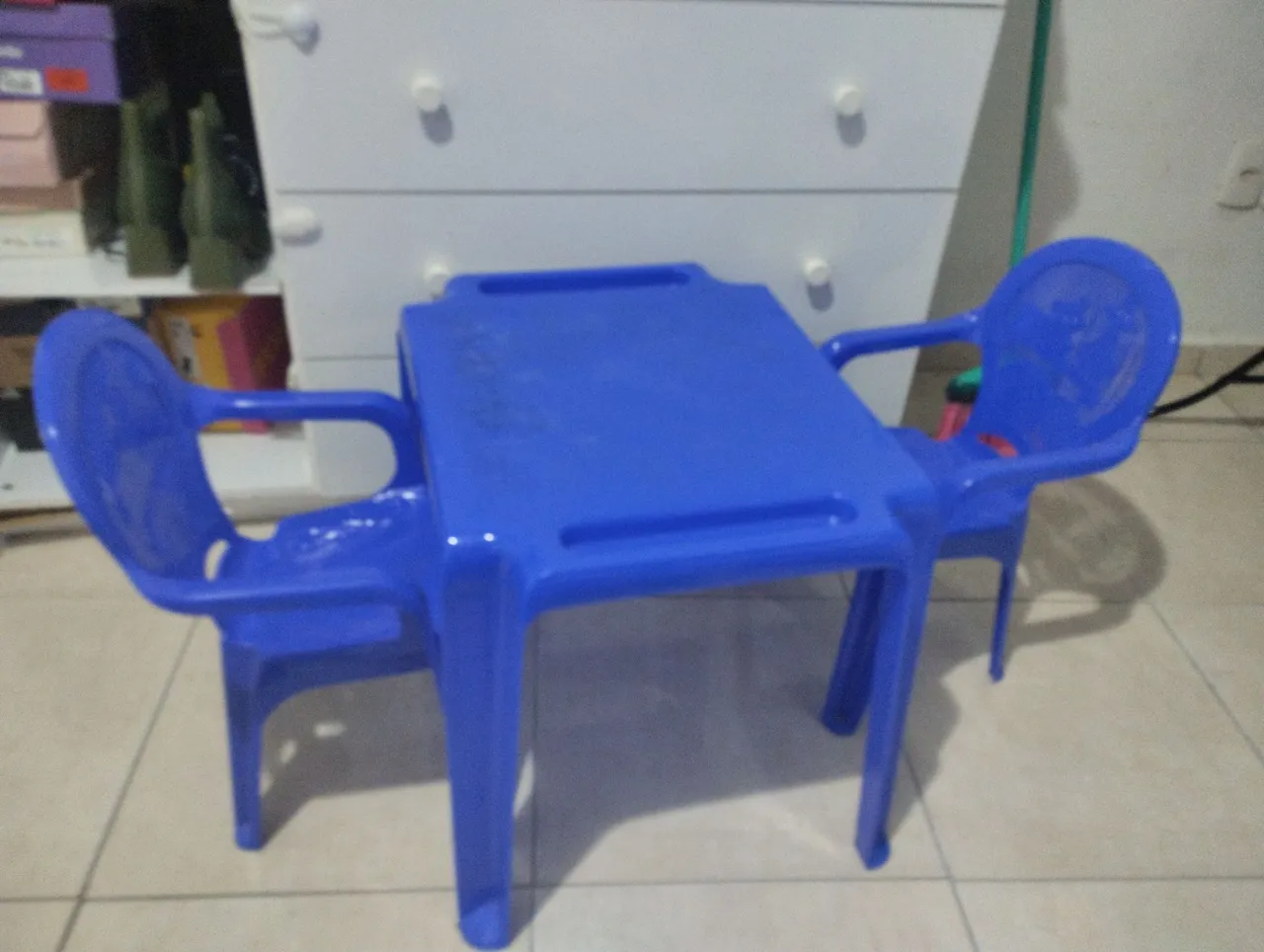 Conjunto Mesa e Cadeiras Infantis Azul Tramontina