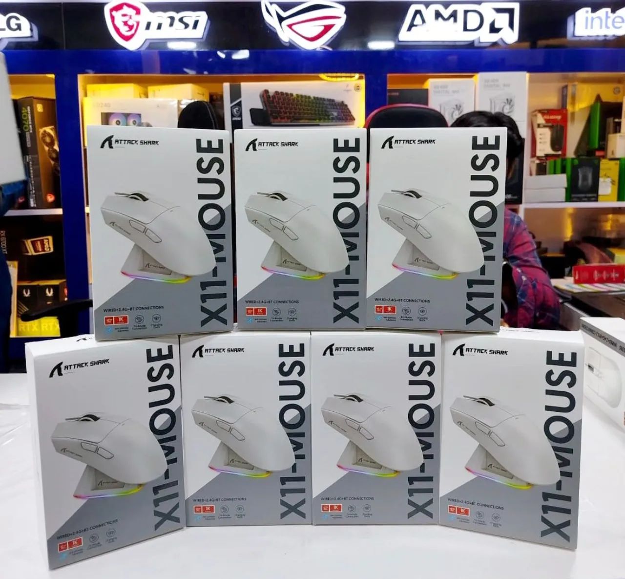 Mouse Gamer Attack Shark X11 com dock de Carregamento Novo Lacrado - Foto 6