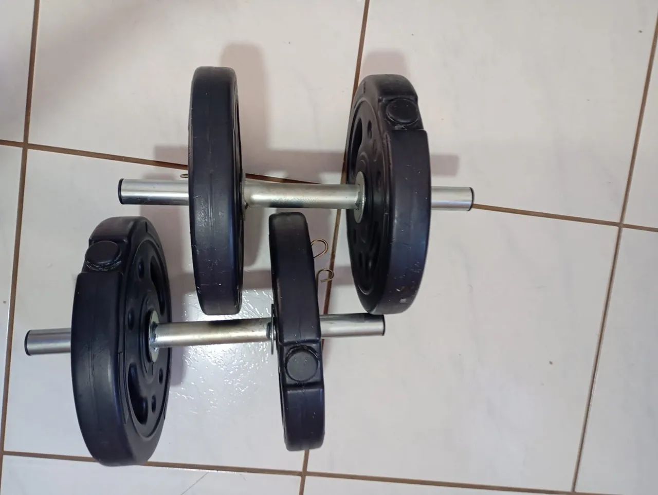 Kit de Halteres com Barras e Anilhas - Foto 2