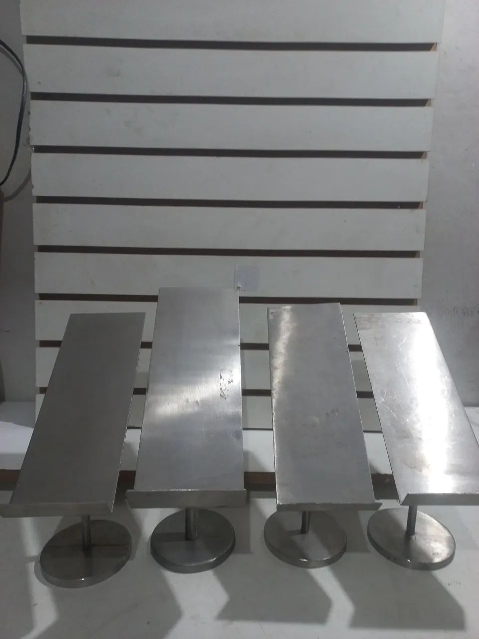 4 display balcão de loja aço inox 