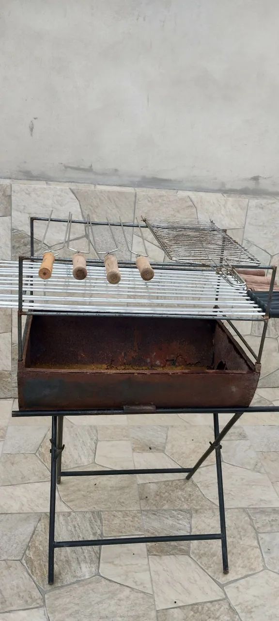 Jogo de 17 Espetos Tramontina Inox Mais Churrasqueira Profissional  - Foto 5