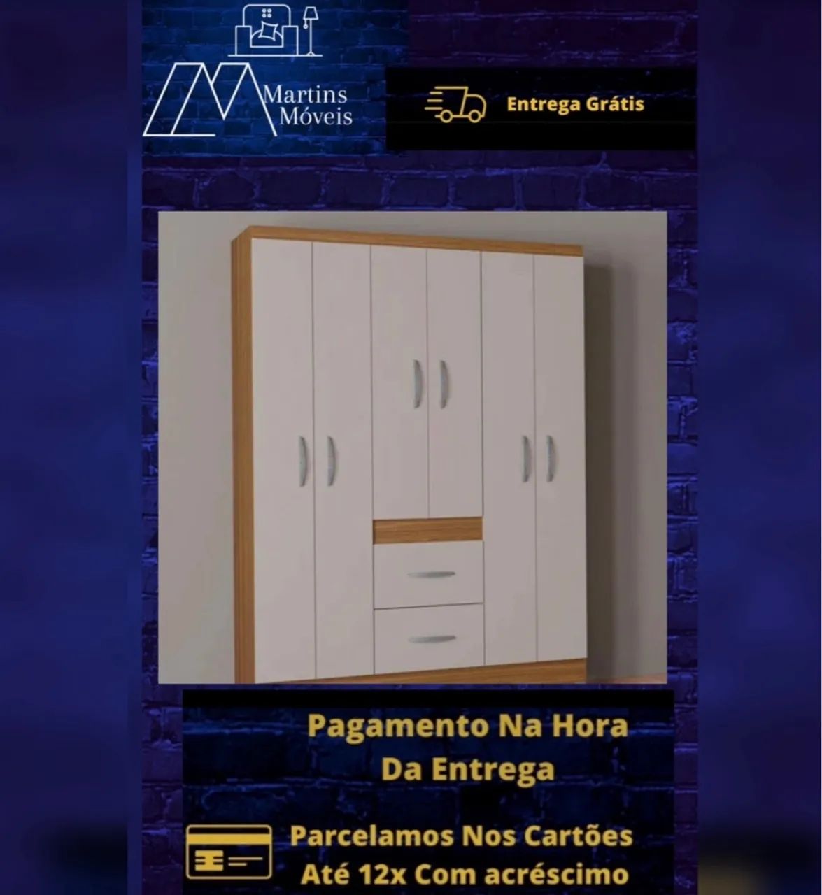 GRANDE PROMOÇÃO*GUARDA ROUPA 6 PORTAS ENTREGA GRÁTIS ACEITA CARTÃO  - Foto 2