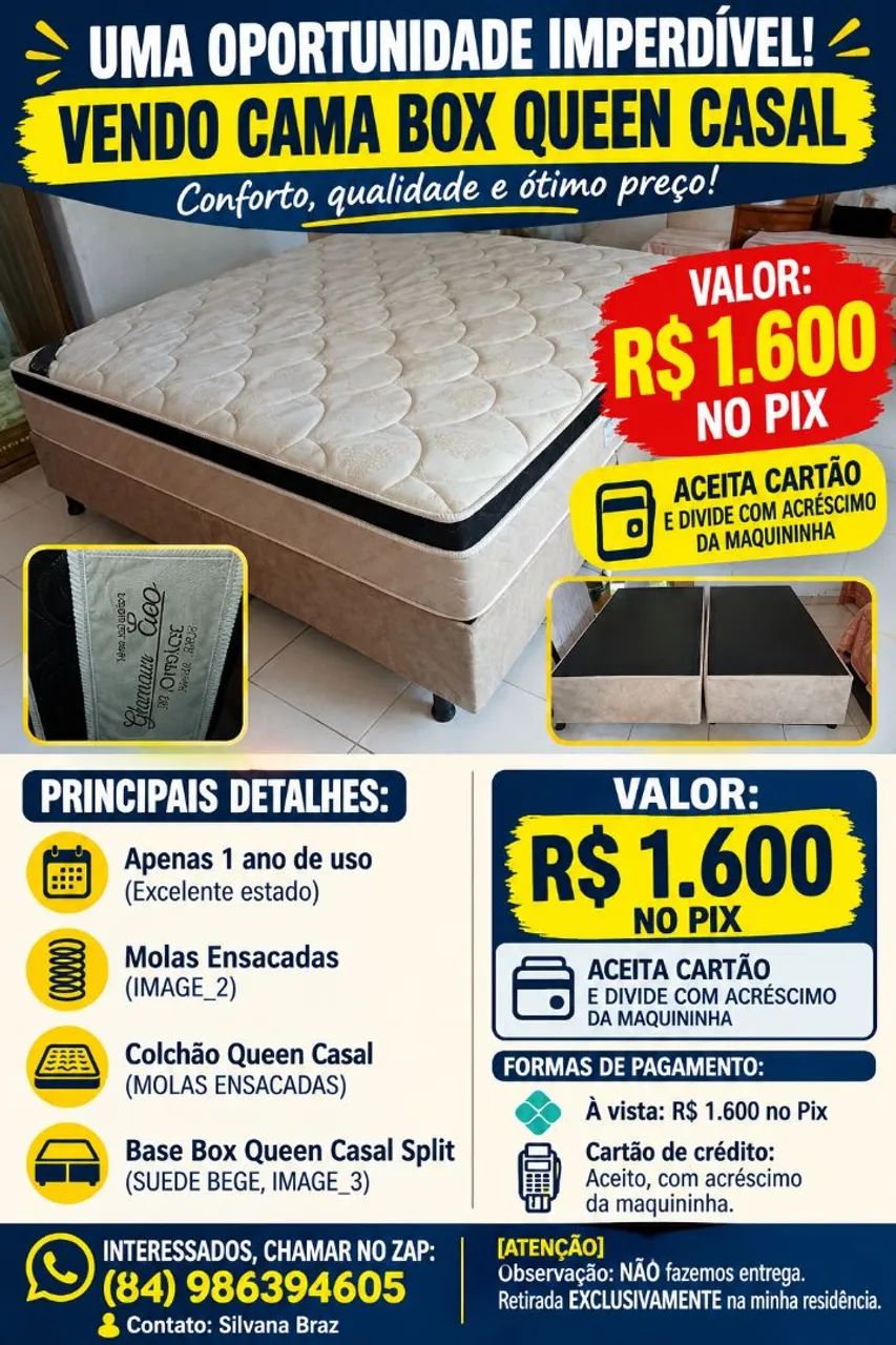 Cama casal Queen 
