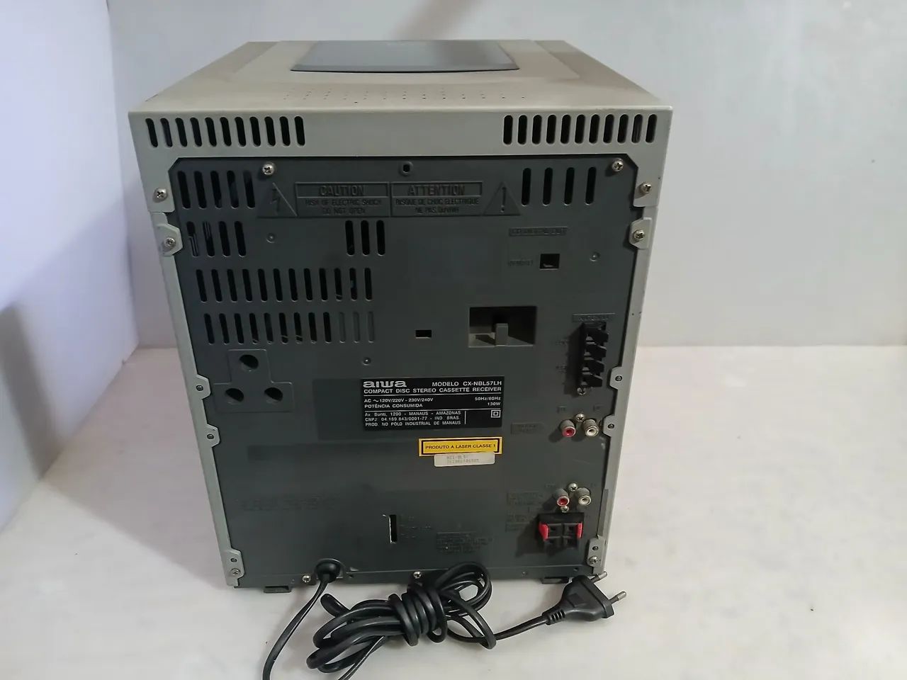Mini System AIWA NSX BL57 com defeito  - Foto 4