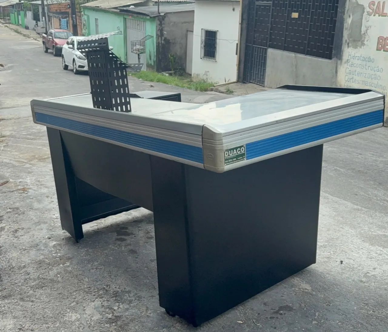 Balcão caixa de supermercado 