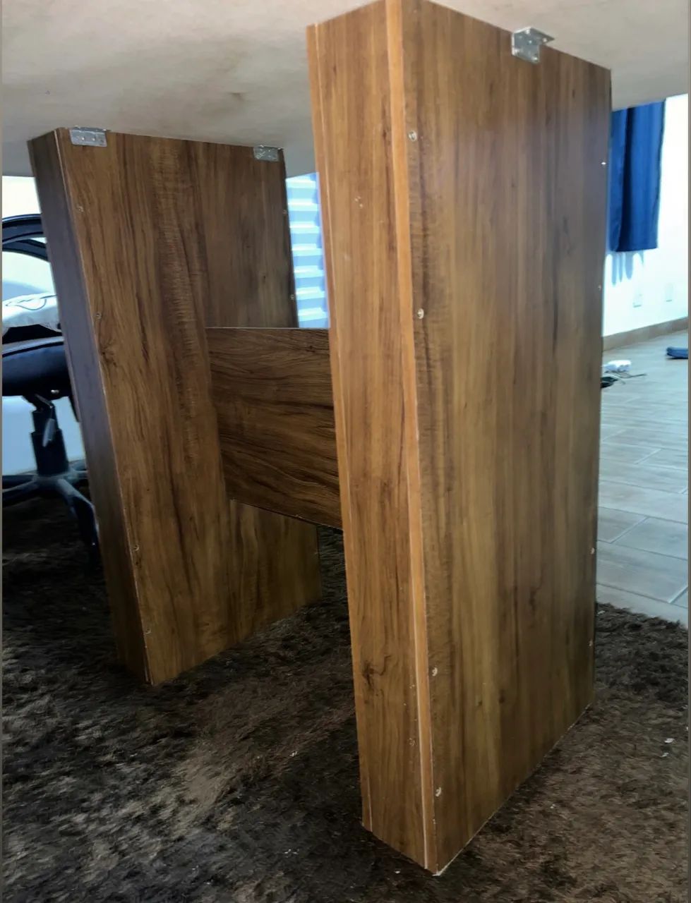 Mesa vidro madeira - somente a mesa  - Foto 4