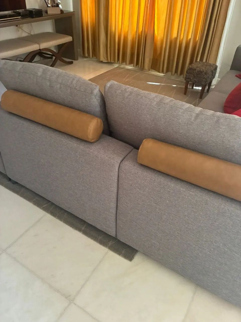 Sofá de Canto (Formato L) Cinza com Chaise - Design Moderno e Espaçoso - Foto 3