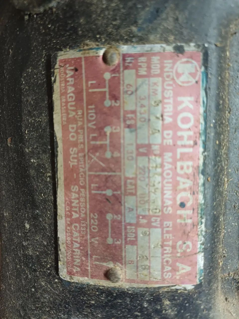 Motor 1 cv 220V - Foto 3