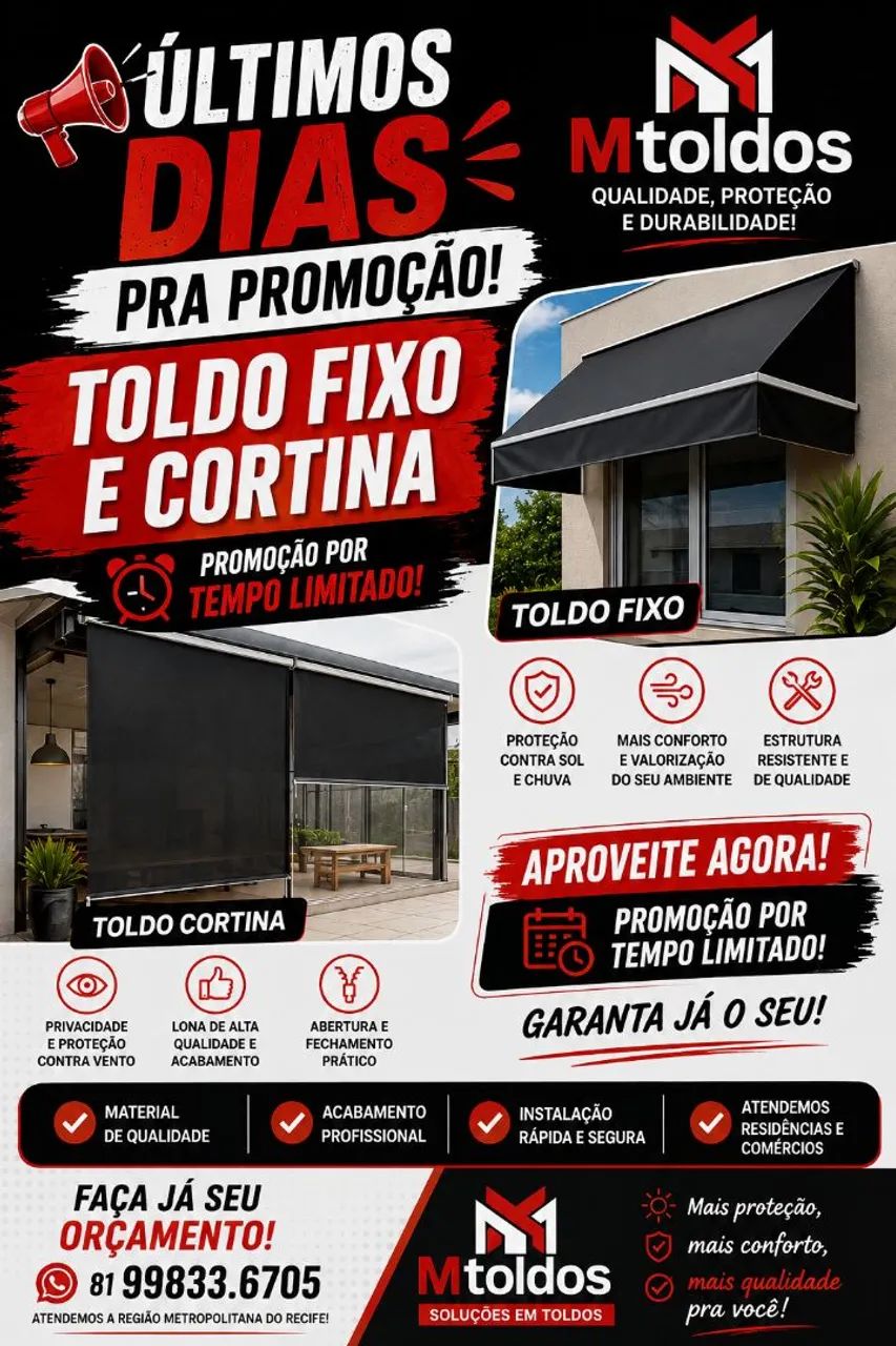 Toldos fixoe retrátil 