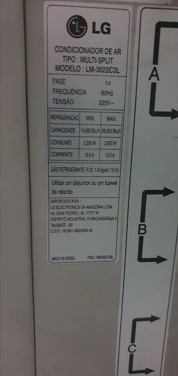 Ar Condicionado Mult Split 28.000 bts