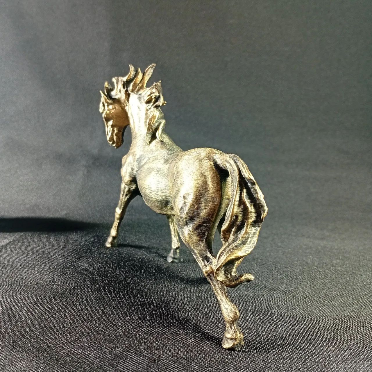 Cavalo Dourado Corcel Dourado decoração - Foto 2