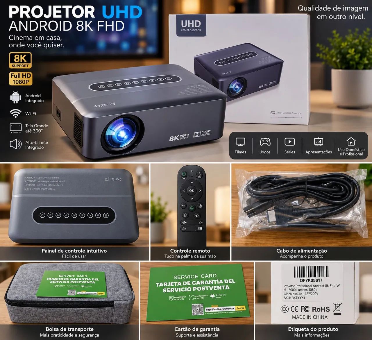 Projetor 8k
