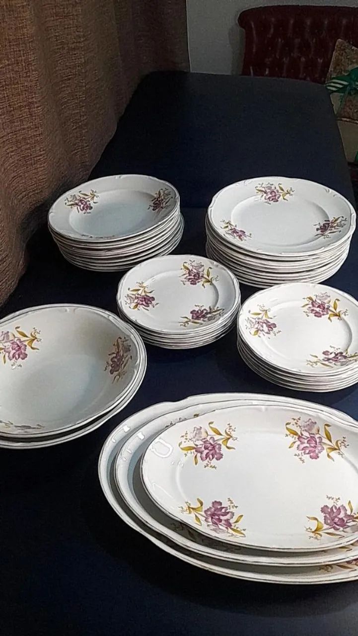 Relíquia: Jogo de Jantar Porcelana Steatita Paraná - 35 Peças /Anos 60