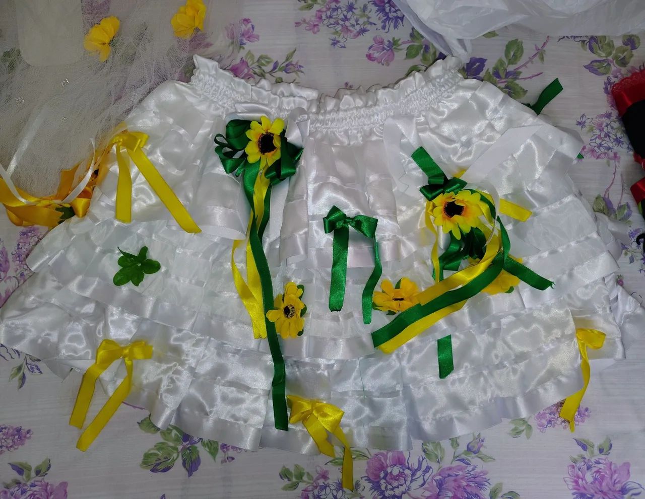 Saia de noiva junina + véu  - Foto 2