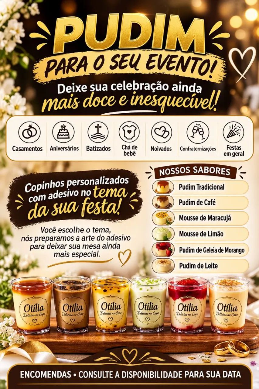 SEU EVENTO MERECE UMA SOBREMESA ESPECIAL
