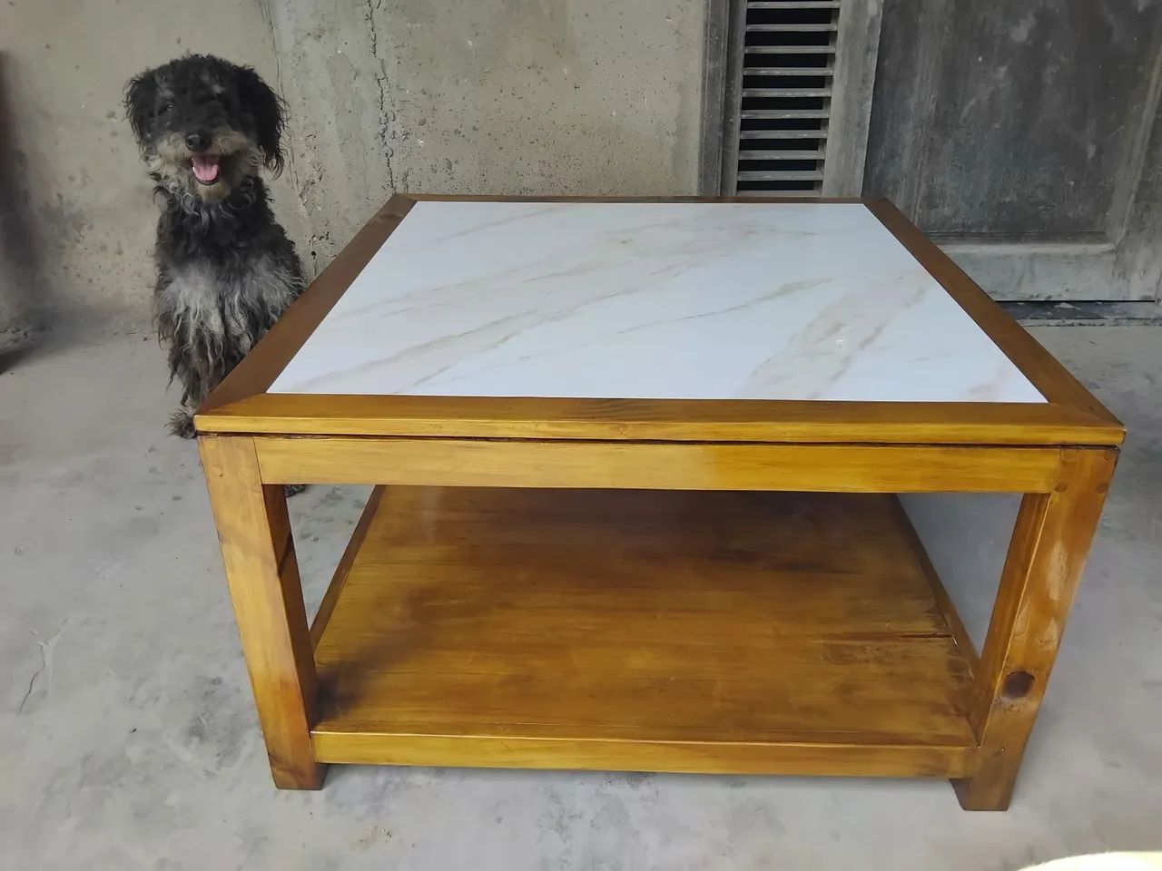 Mesa de Centro em Madeira e Porcelanato  - Foto 3