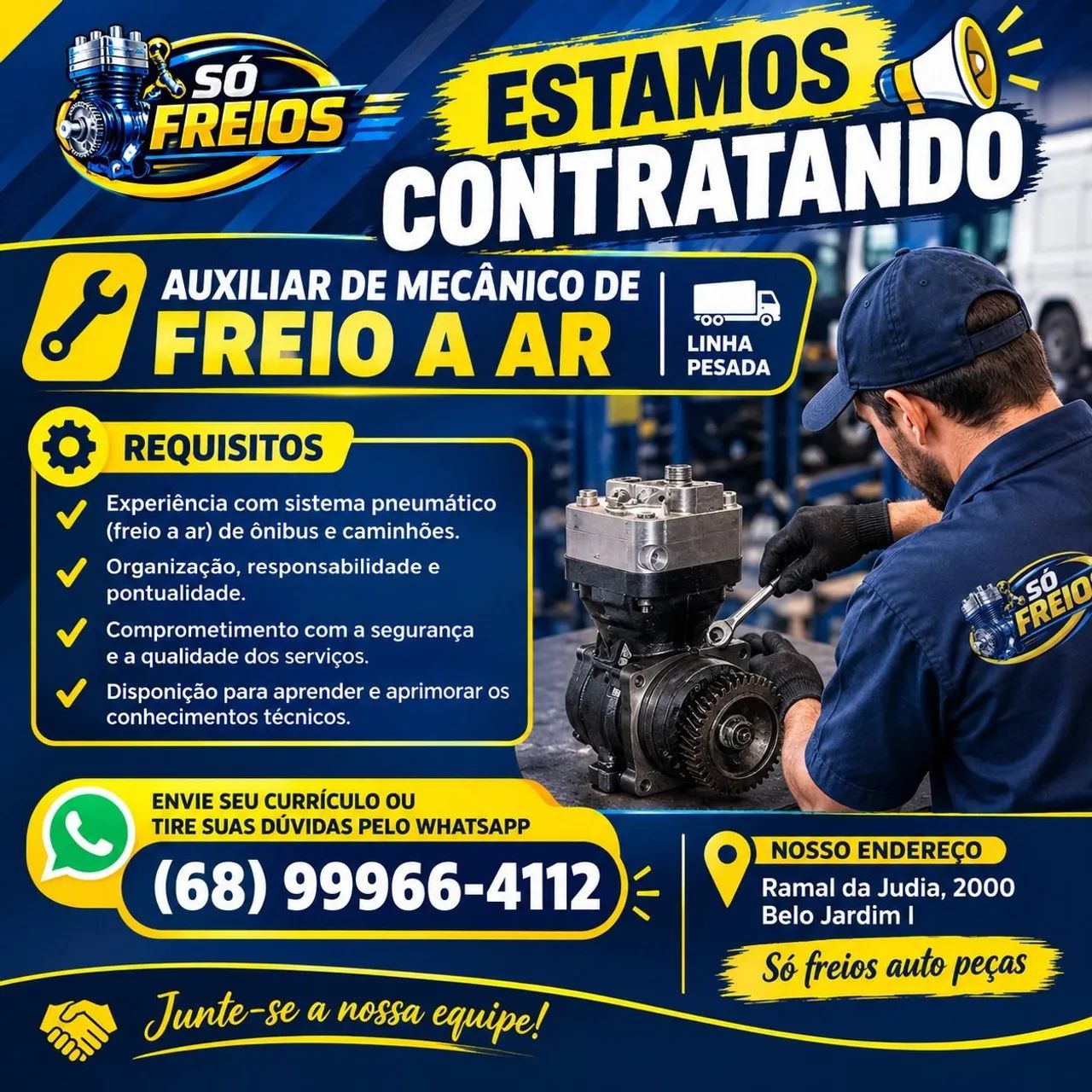 Auxiliar de mecânico de freio a ar 