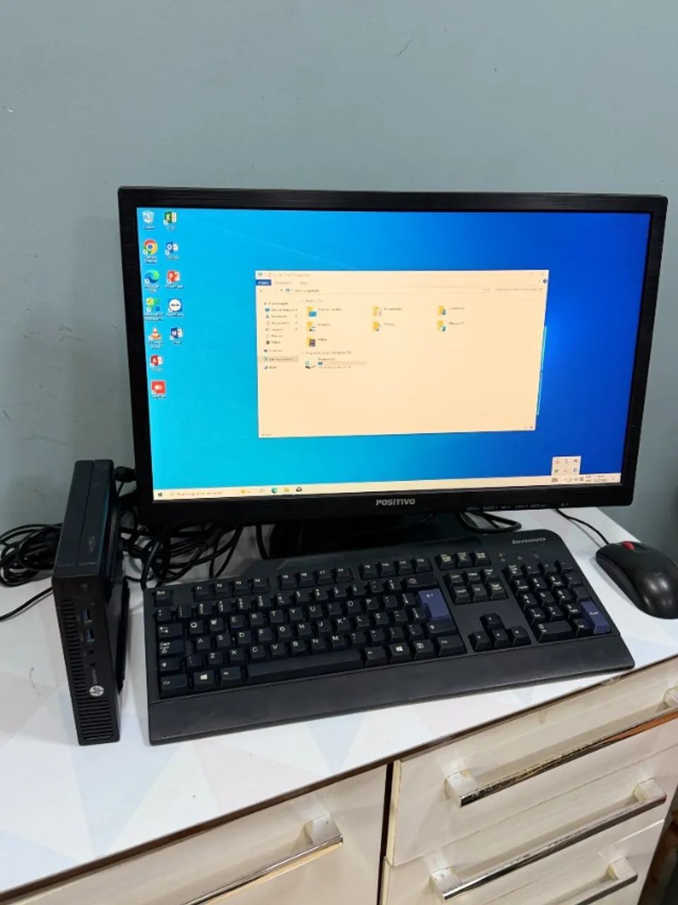 PC Completo HP EliteDesk 8GB RAM SSD 240GB com Monitor 22 Polegadas, Teclado e Mouse - Foto 3