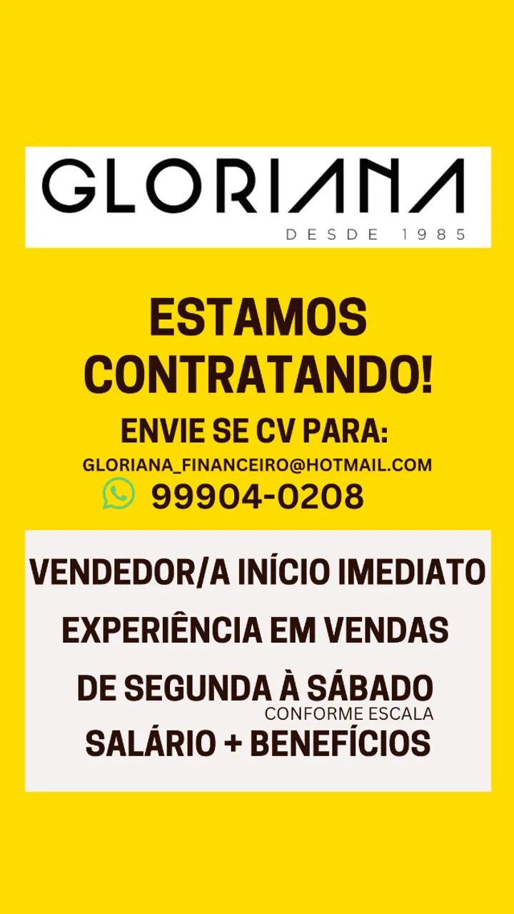 Vaga Vendedor/a Loja