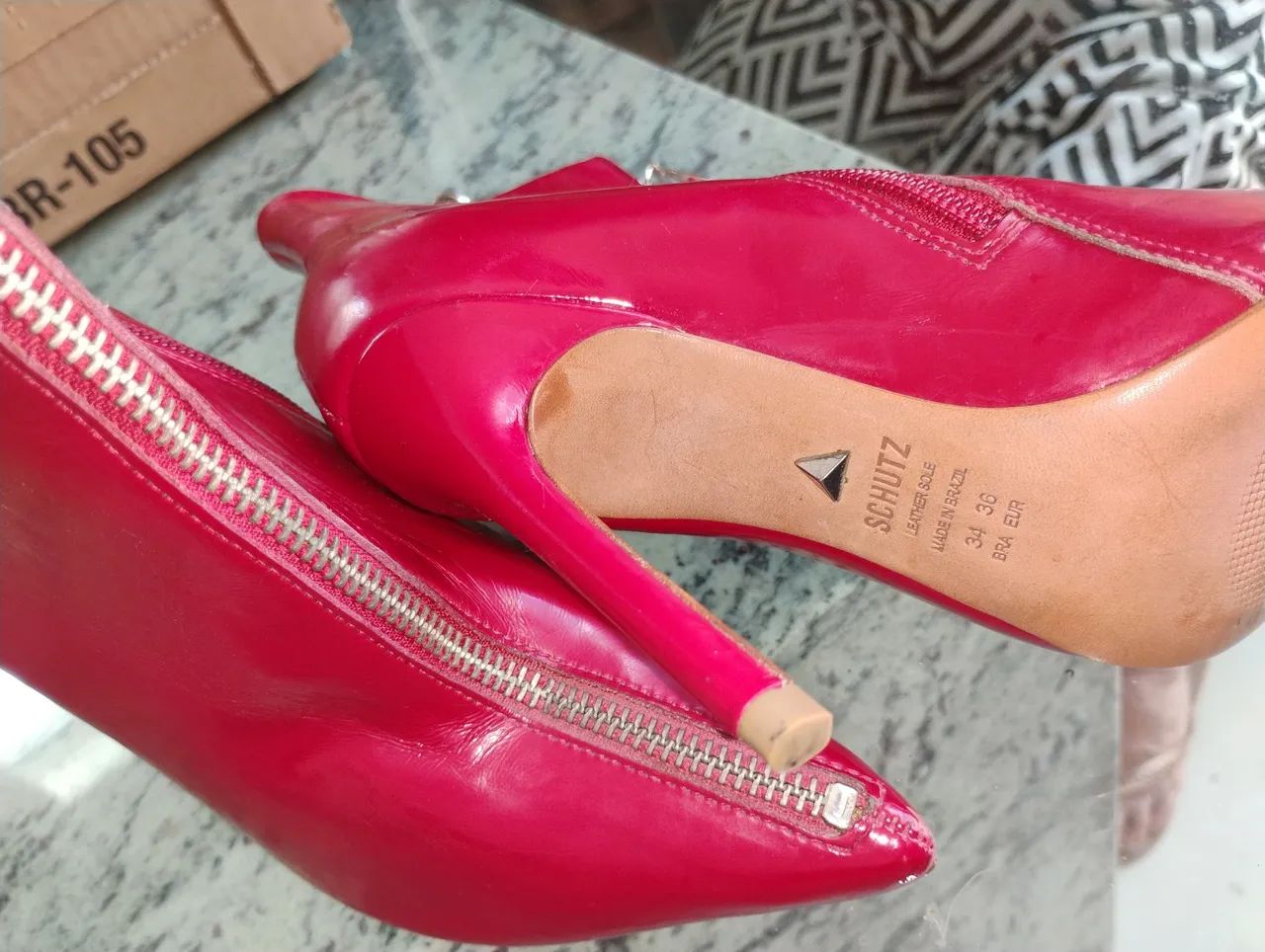Bota  Schutz n34 vermelha  - Foto 2