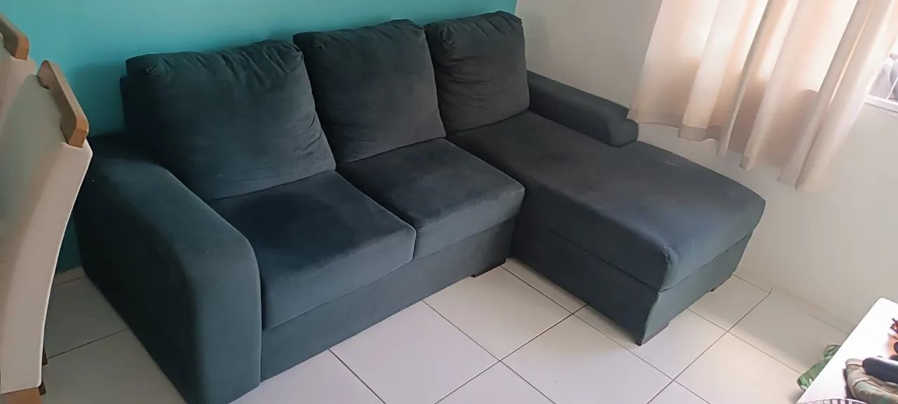 Combo Sofá 3 lugares + Mesa com cadeiras - Foto 3