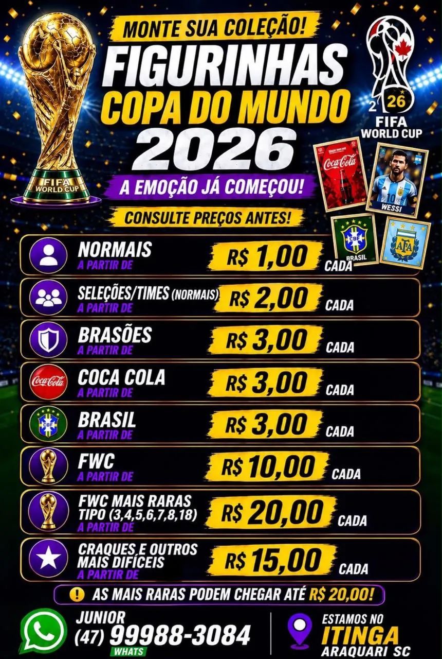 Vendo Figurinhas Copa 2026 Originais Panini