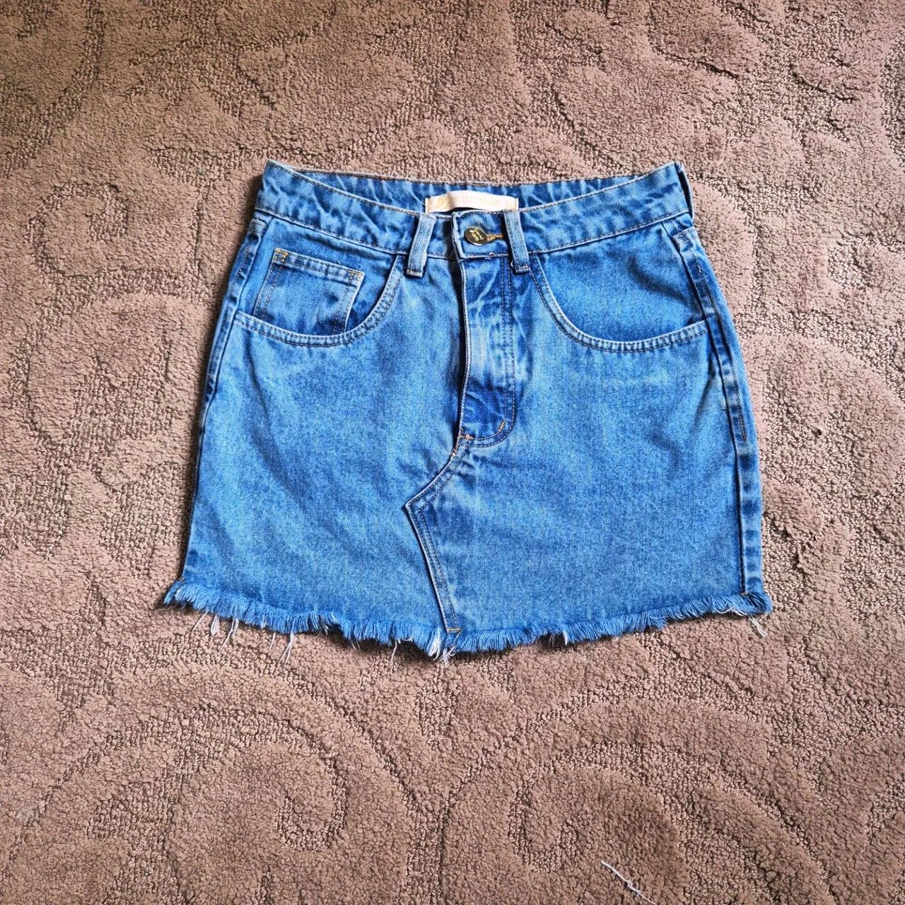 Mini saia jeans 