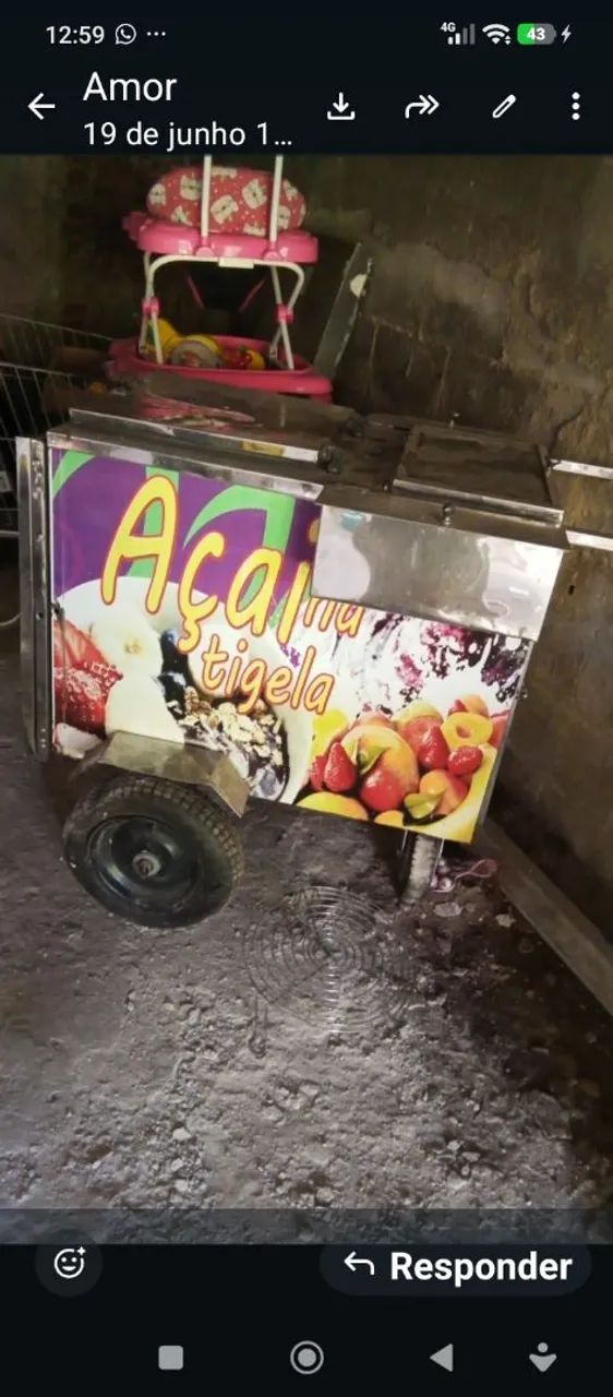 Carrinho de Açaí Personalizado 