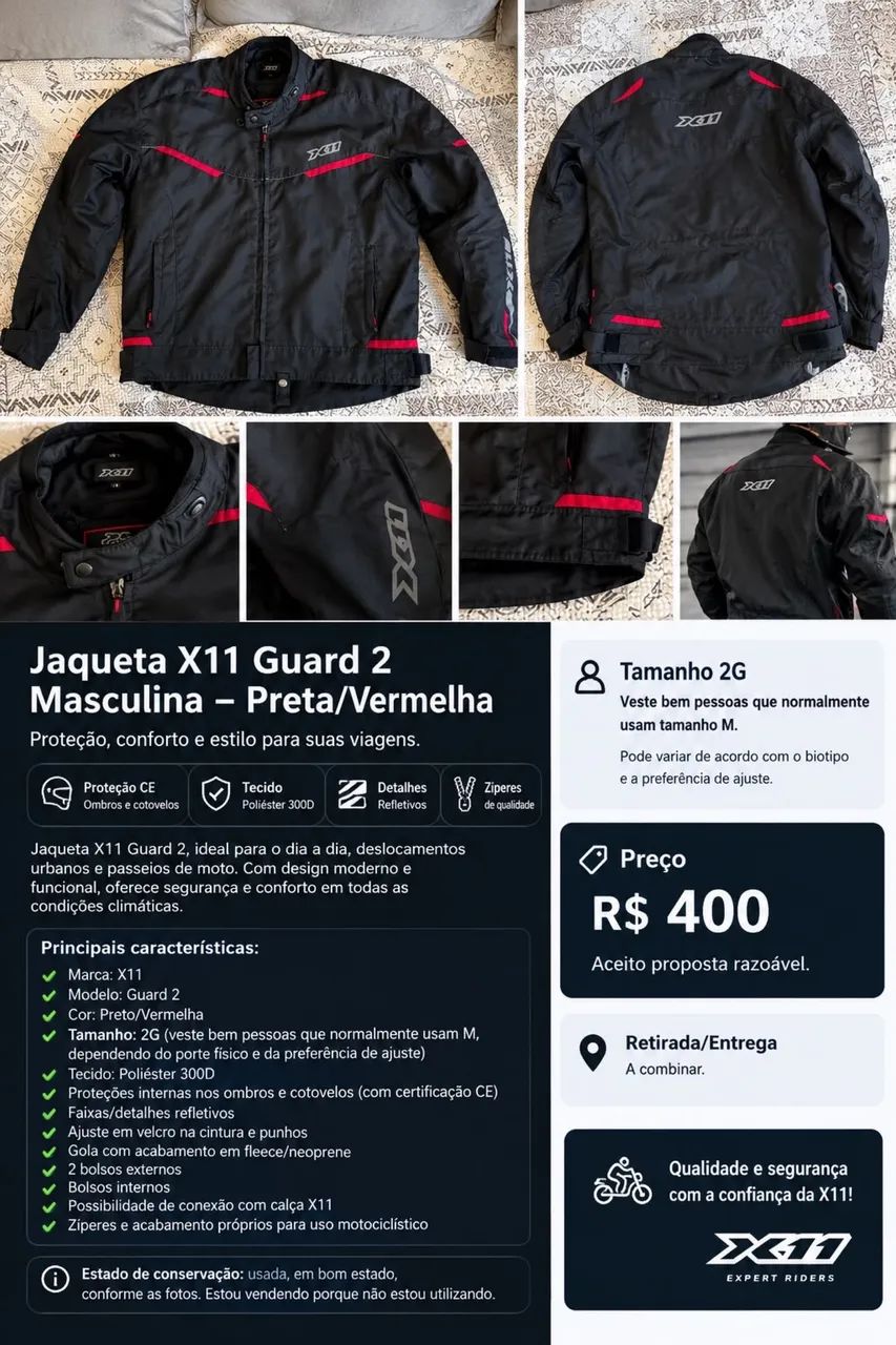 Jaqueta de motoqueiro 