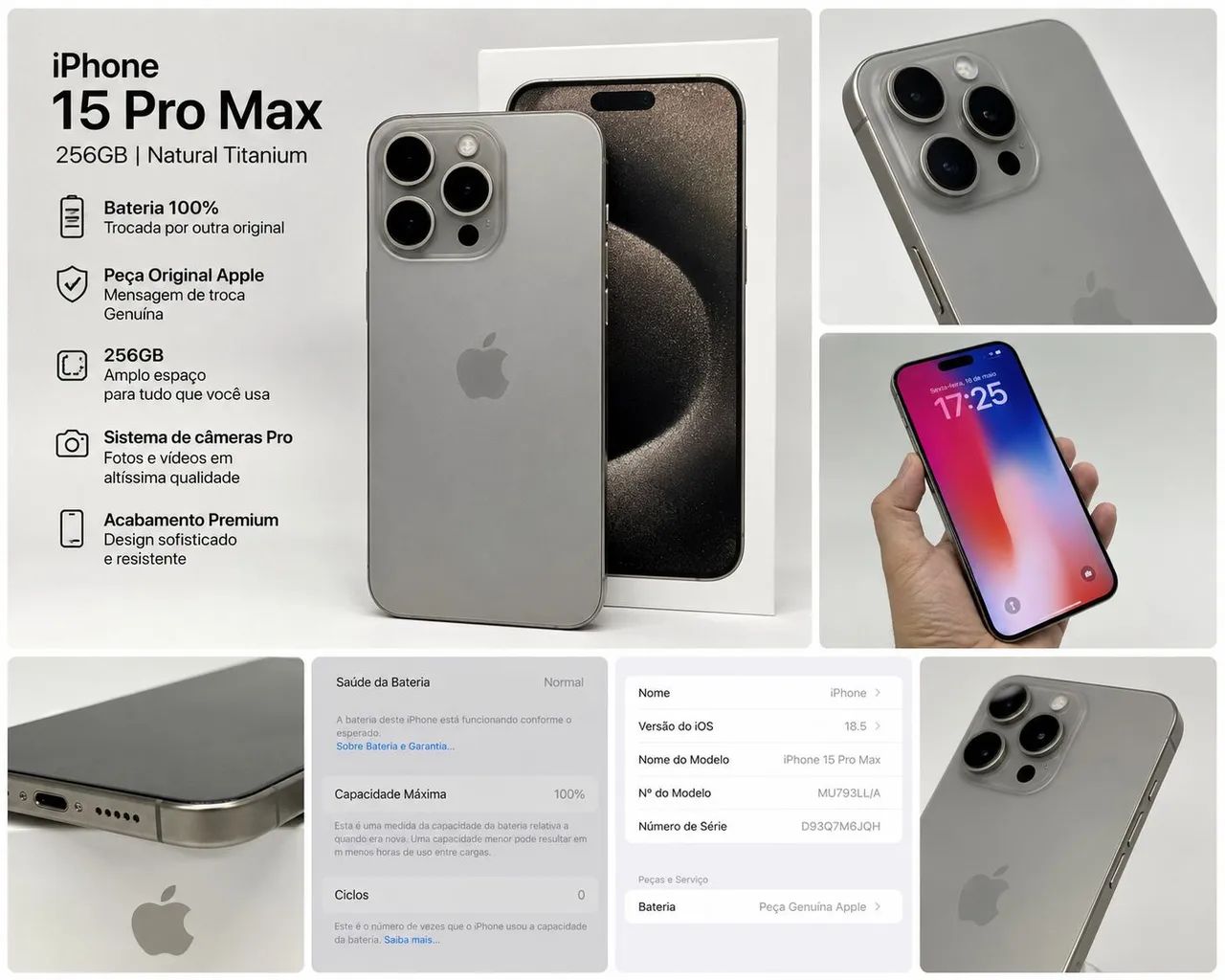 iPhone 15 Pro Max 256GB Natural Titanium