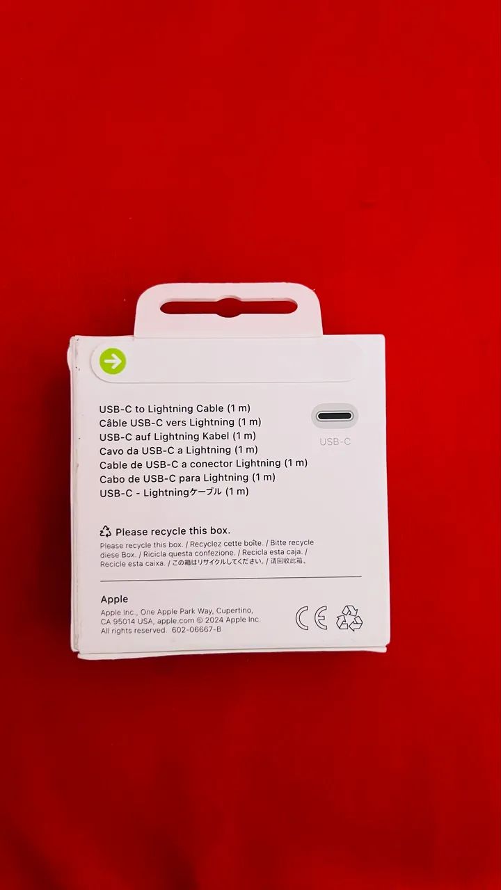Cabo de para carregador de iPhone USB-C lightning Original lacrado - Foto 2
