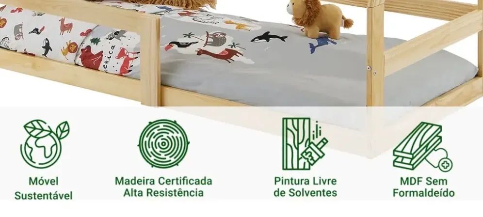 Mini cama madeira montessoriana - Foto 2