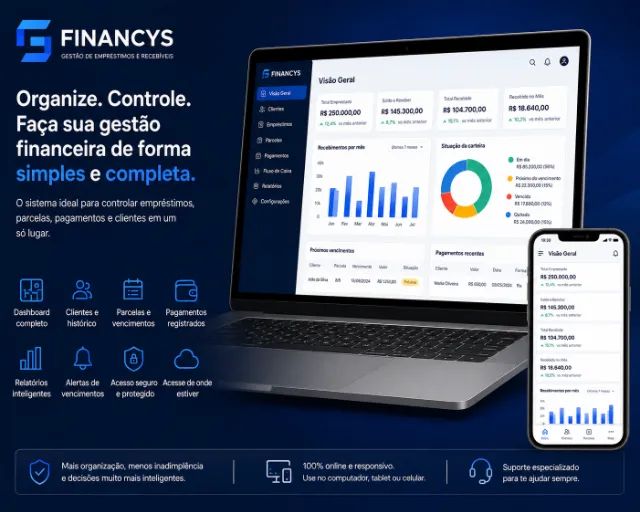 Sistema para Controle de Empréstimos, Parcelas e Clientes 
