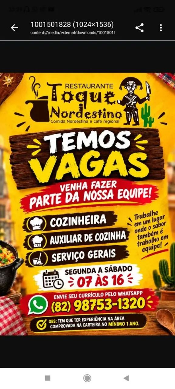 Vagas para trabalhar em Restaurante  - Foto 3