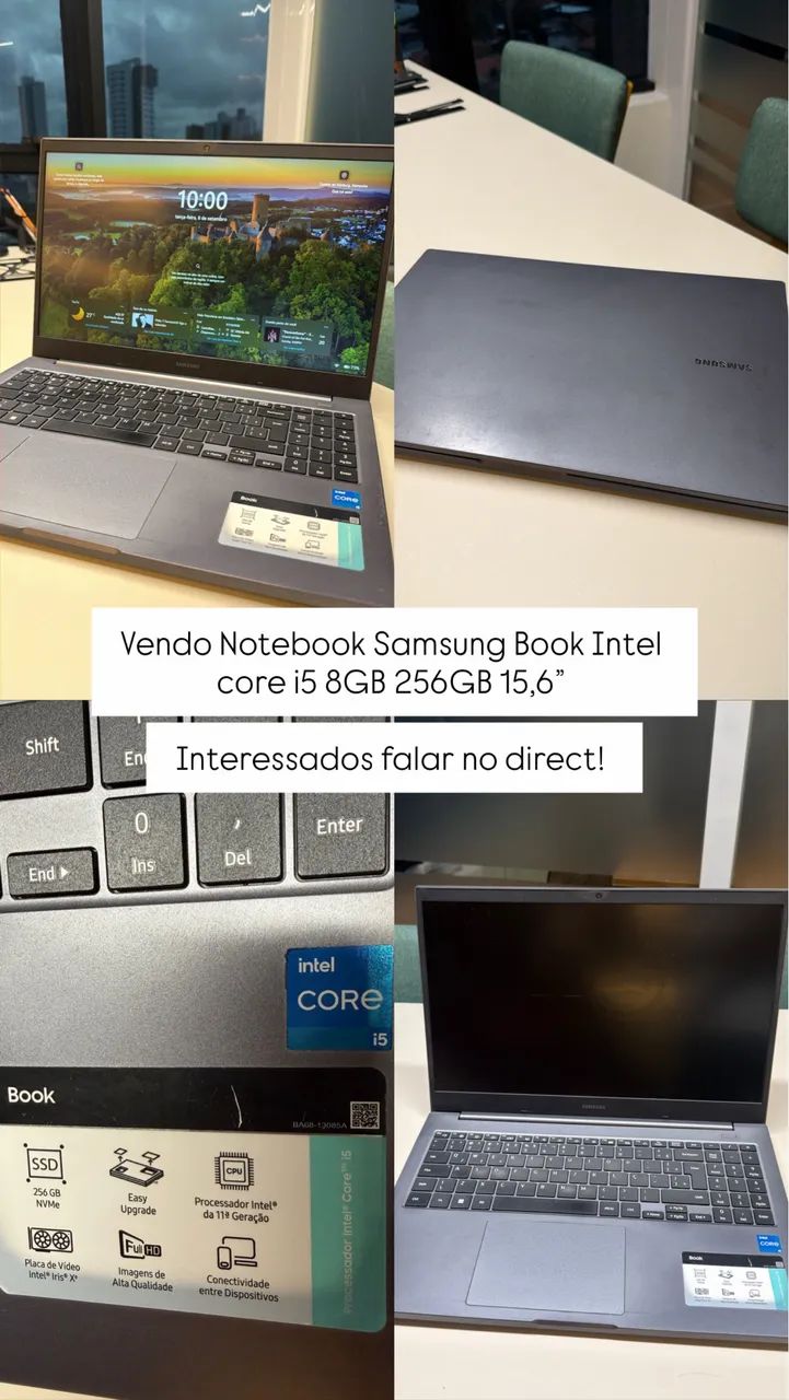 Notebook Samsung Book Intel Core i5 ? 8GB RAM | SSD 256GB | 15,6?