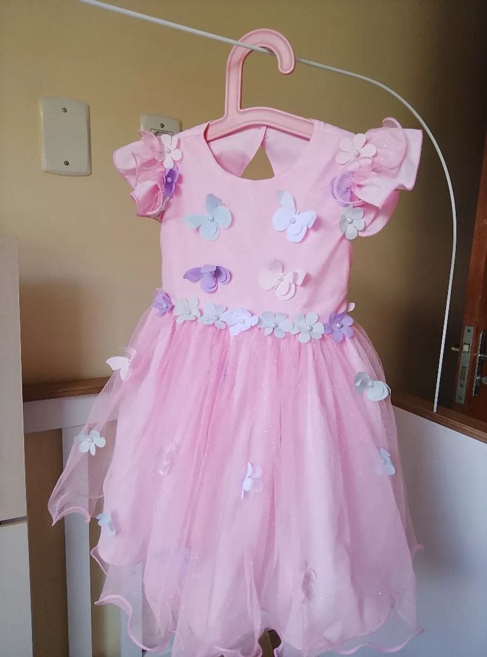 Vestido infantil rosa - Foto 2