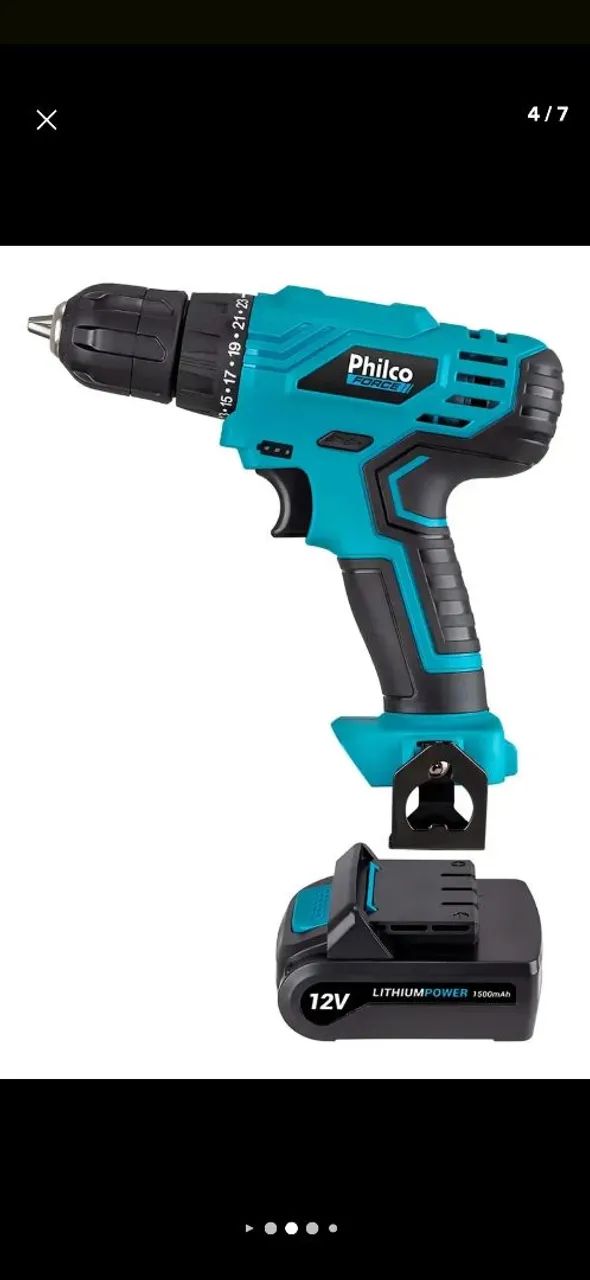 Parafusadeira e furadeira philco com maleta  - Foto 3