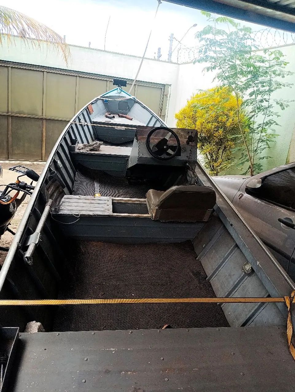 Barco tipo lancha todo em alumínio  - Foto 3