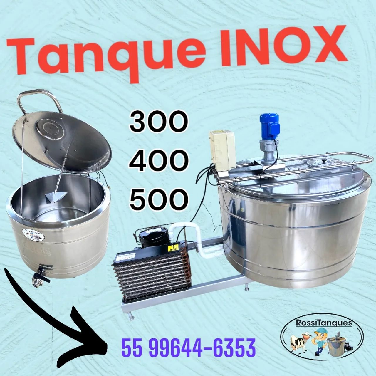 Tanque de Leite 500 Litros Tina Refrigerador Inox Caldas Açaí Sorvetes Água Sucos 220v - Foto 6