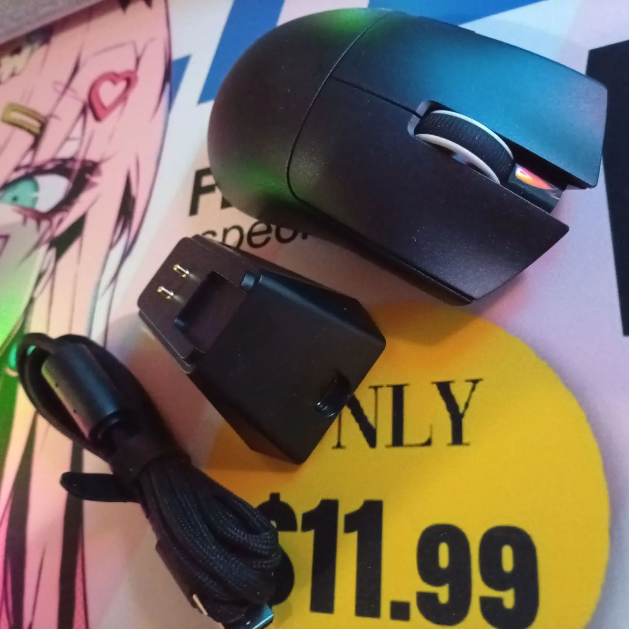 Mouse Gamer Attack Shark X11 com dock aRGB [NOVO] - Foto 4