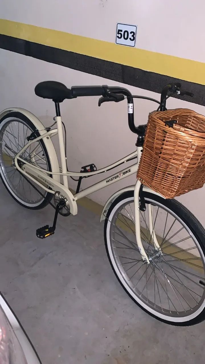 Bicicleta com cesto | Estilo retrô | Aro 26