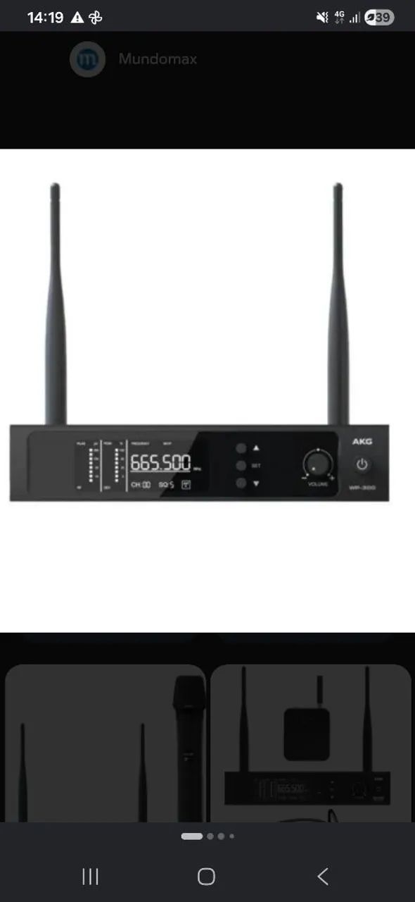 Microfone sem fio akg wp300  - Foto 3
