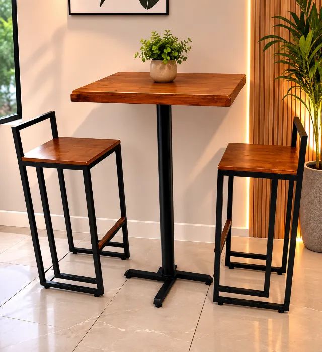 CONJUNTO MESA BISTRÔ + 2 BANQUETAS - Foto 3